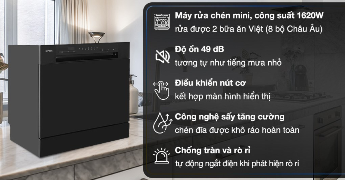 Đặc điểm nổi bật của Máy rửa chén để bàn Hafele HDW-T5531B 538.21.350