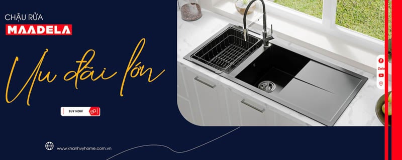 Mua chậu rửa chén Maadela nhận nhiều ưu đãi tại Khánh Vy Home chắc chắn sẽ mang lại sự hài lòng dành cho bạn