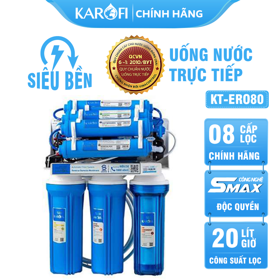 Đặc điểm nổi bật của Máy lọc nước Karofi KT-ERO80