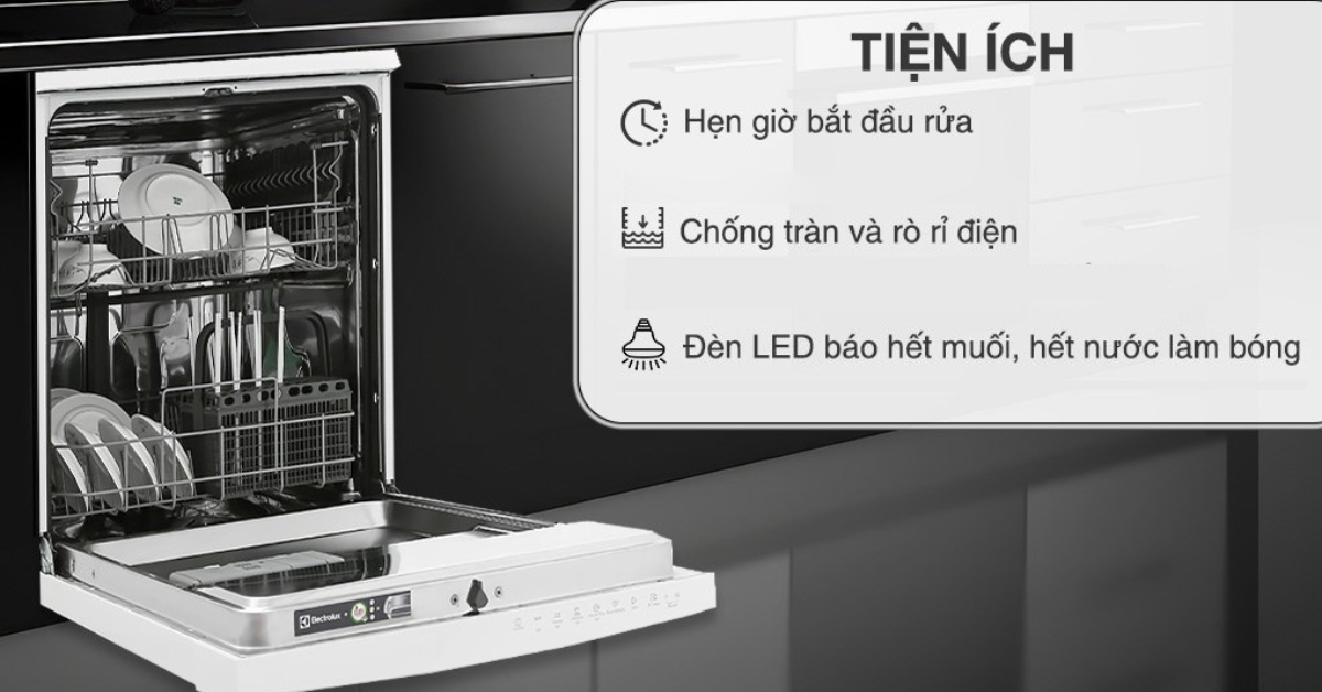 Đặc điểm nổi bật của Máy rửa chén Electrolux ESF5206LOW 13 bộ