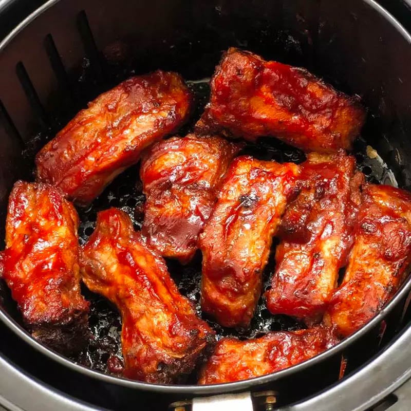 Nướng sườn bằng nồi chiên không dầu