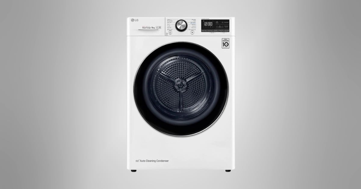 Máy sấy bơm nhiệt LG 9 kg DVHP09W