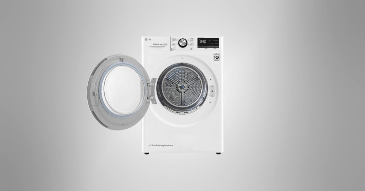 Máy sấy bơm nhiệt LG 9 kg DVHP09W