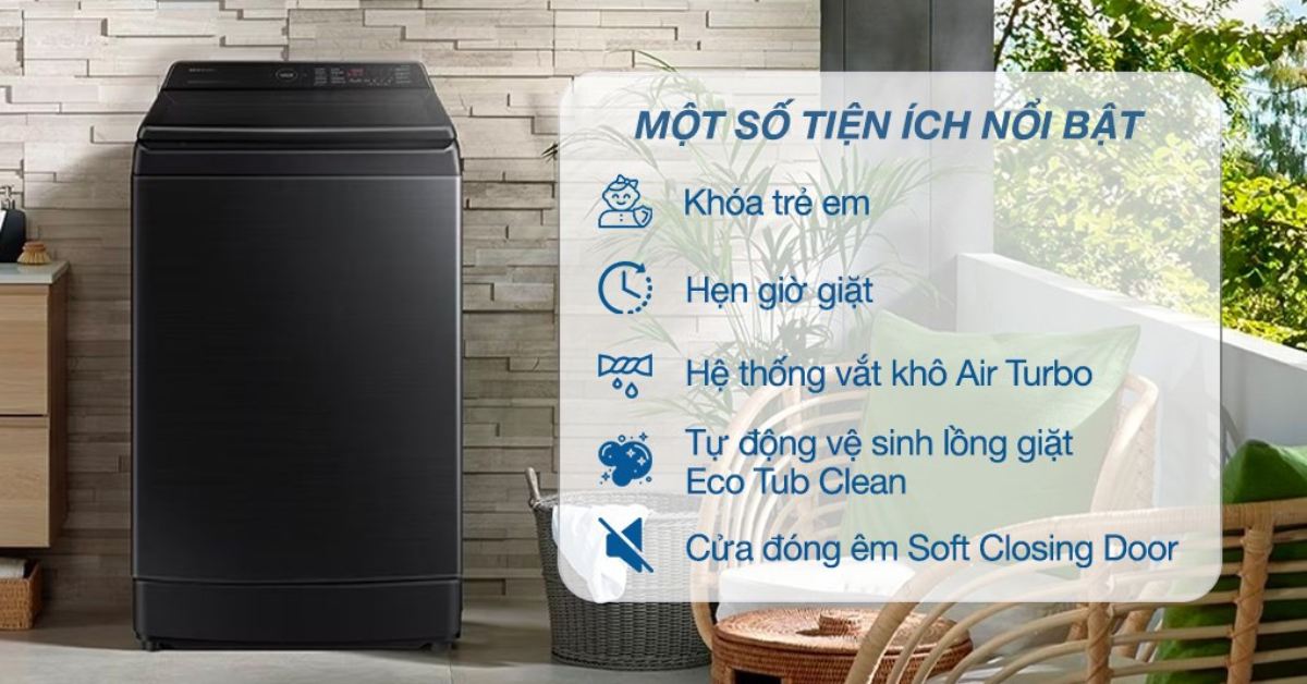 Đặc điểm nổi bật của Máy giặt lồng đứng Samsung WA14CG5745BVSV