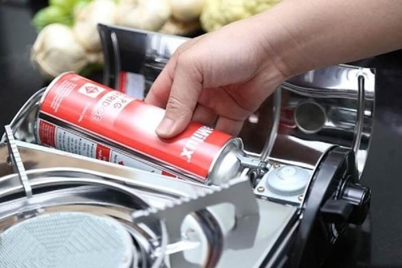 Bình ga được lắp đúng cách