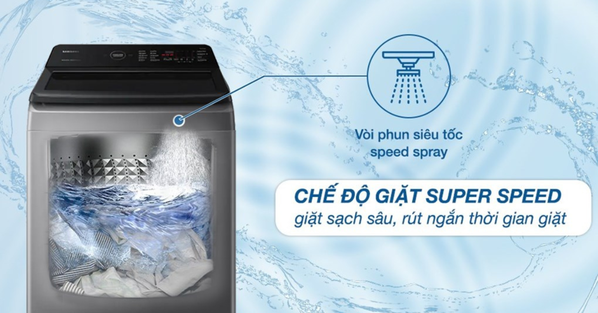 Máy giặt lồng đứng Samsung WA95CG4545BDSV