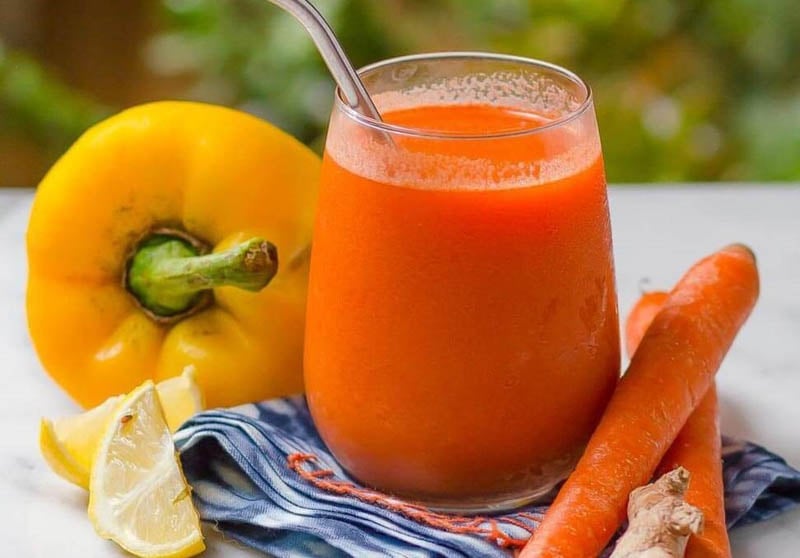  Nước ép ớt chuông với cà rốt