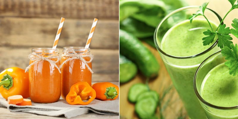 Nước ép ớt chuông giảm cân với dưa chuột