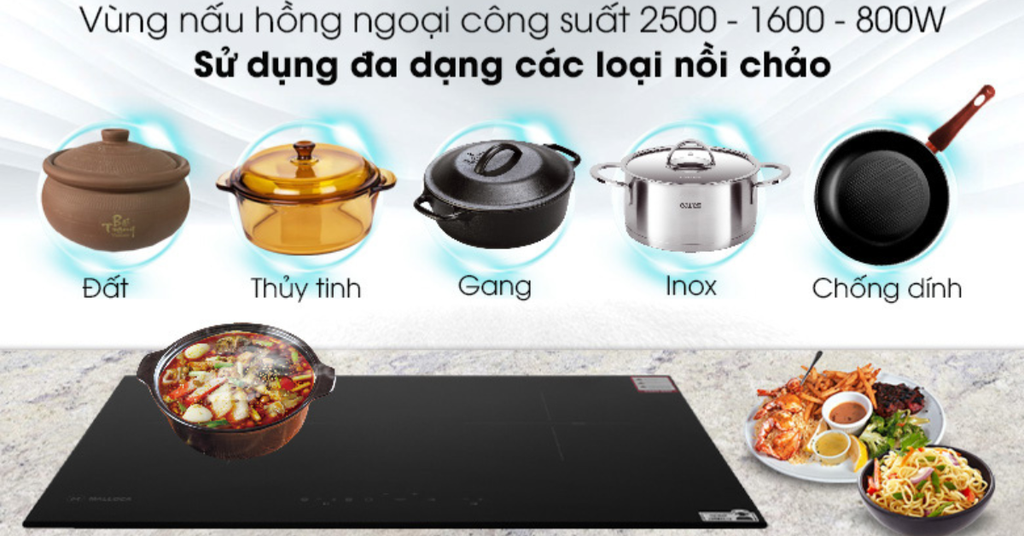 Hướng dẫn sử dụng Bếp điện từ kết hợp Malloca MIR 772