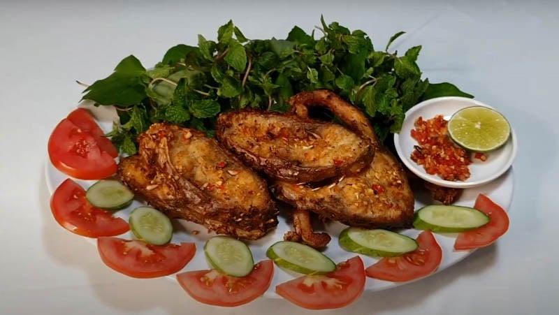 Thành phẩm là món cá chép nướng thơm ngon