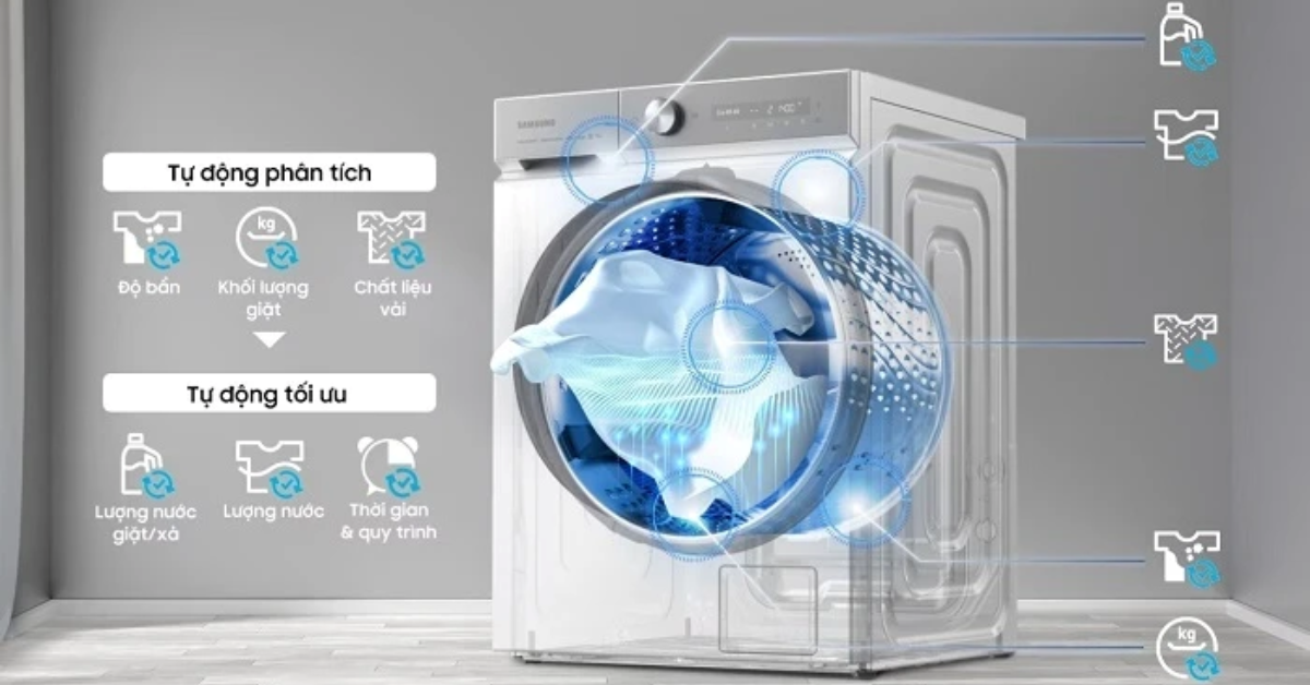 Máy giặt Samsung Bespoke AI Inverter 14 kg WW14BB944DGHSV