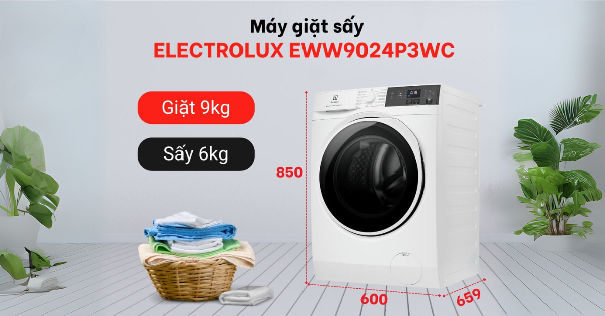 Máy giặt sấy Electrolux EWW9024P3WC 9/6kg