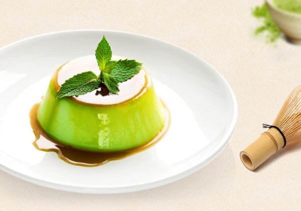 Bánh flan trà xanh
