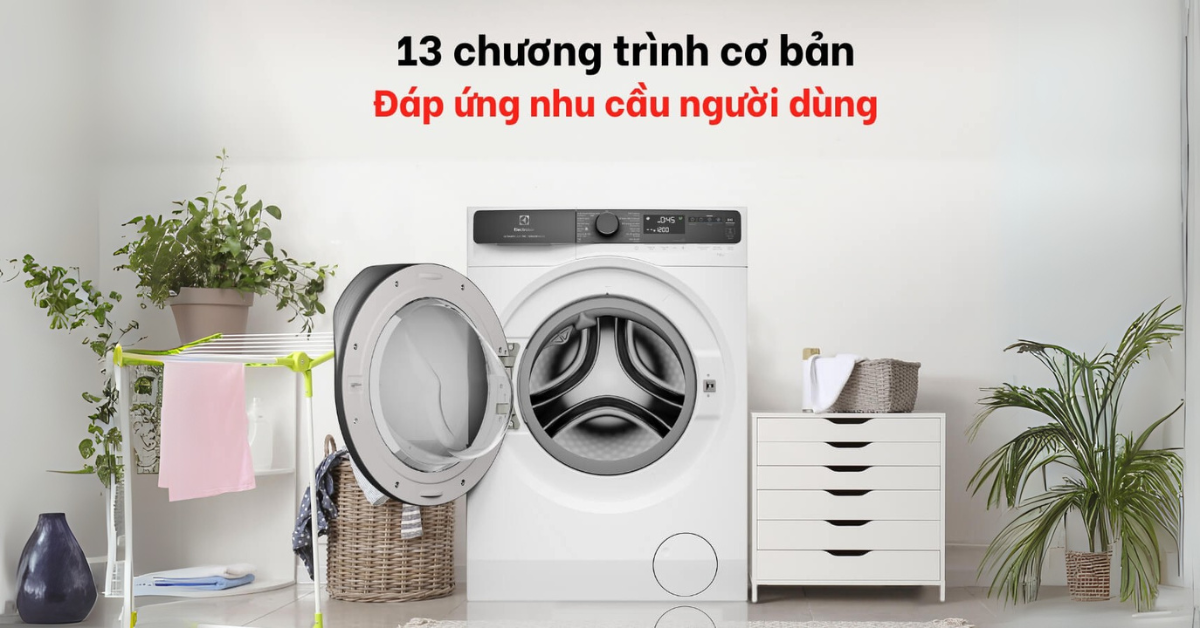 Hướng dẫn sử dụng Máy giặt Electrolux EWF1343R7WC cửa trước 13kg