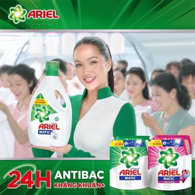 Ariel Downy kháng khuẩn lưu hương dịu êm