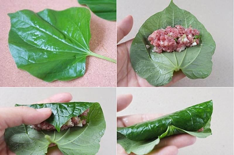 Cẩn thận cuốn để lá không bị bung ra