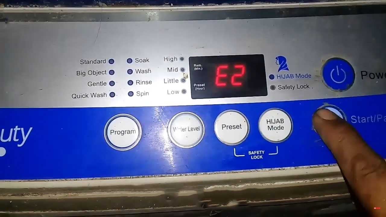 Mạch điều khiển của máy giặt bị lỗi