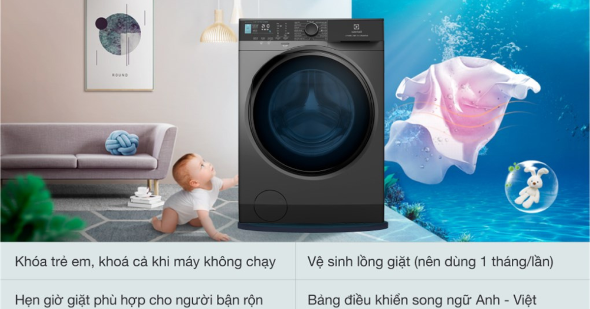 Đặc điểm nổi bật của Máy giặt Inverter 10 kg Electrolux EWF1042R7SB