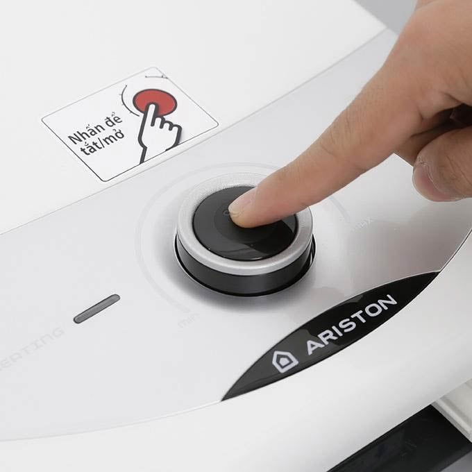 Vị trí bật/tắt máy nước nóng gián tiếp Ariston