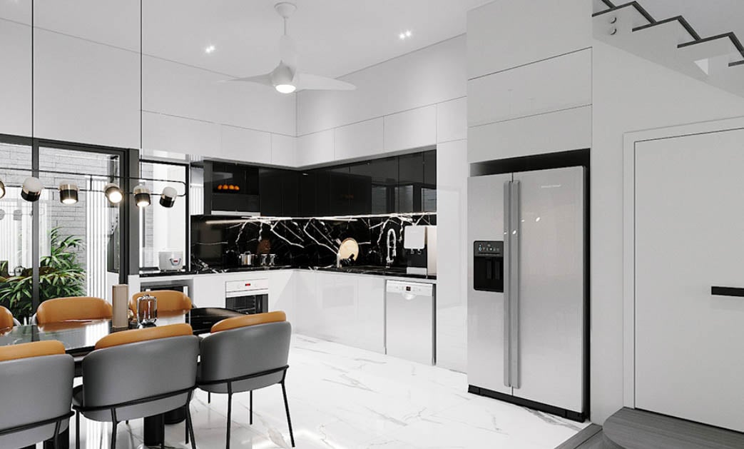 Mẫu nhà bếp mang phong cách hiện đại