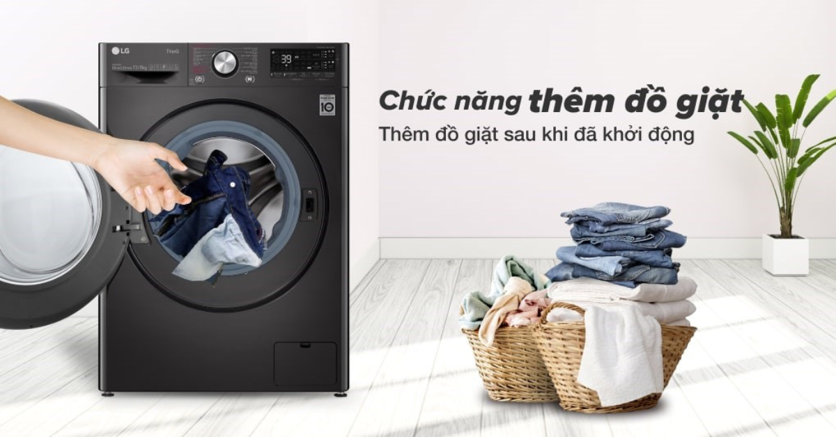 Máy giặt sấy LG Inverter giặt 13kg/ sấy 8kg FV1413H3BA