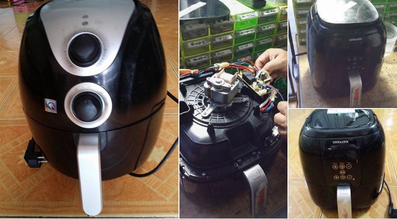 Kiểu tra nguồn điện và các phụ kiện để đảm bảo trong quá trình sửa nồi chiên không dầu