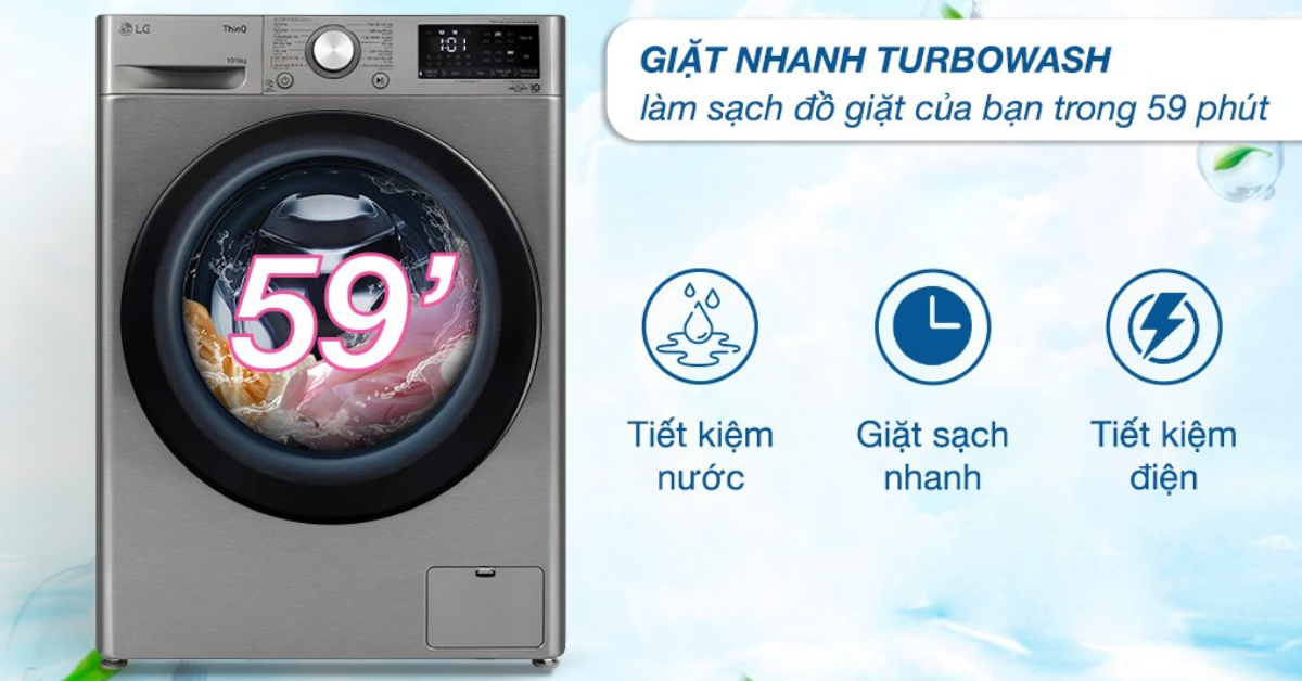 Đặc điểm nổi bật của Máy giặt sấy LG Inverter giặt 10kg/ sấy 6kg FV1410D4P