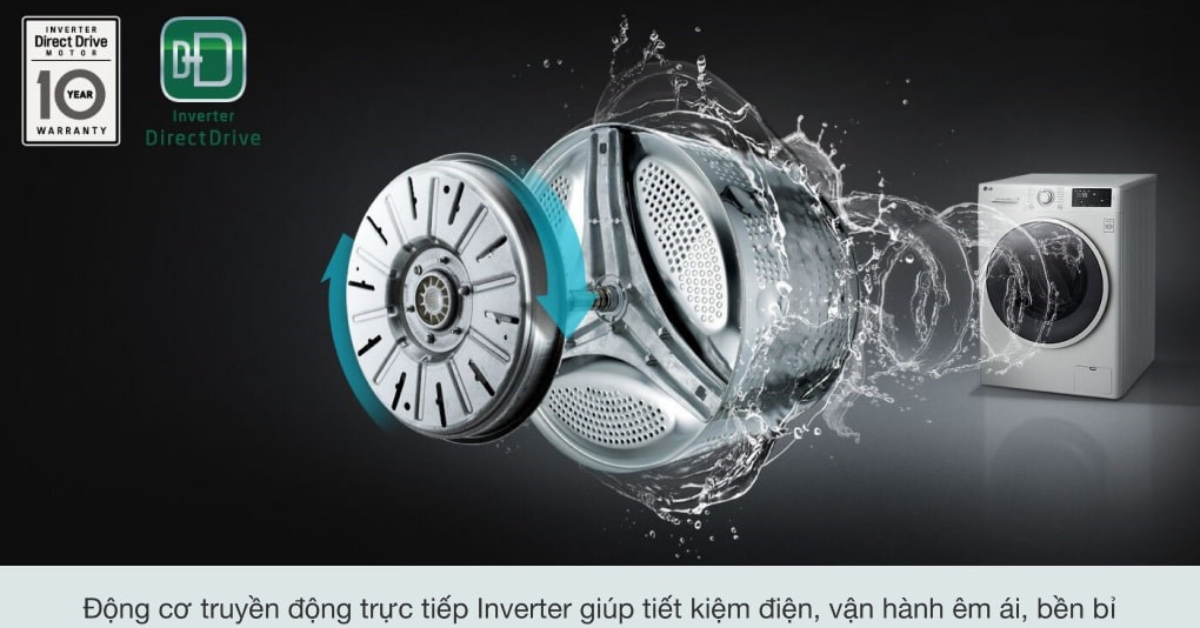 Máy giặt LG AI DD Inverter 8.5 kg FV1408S4W