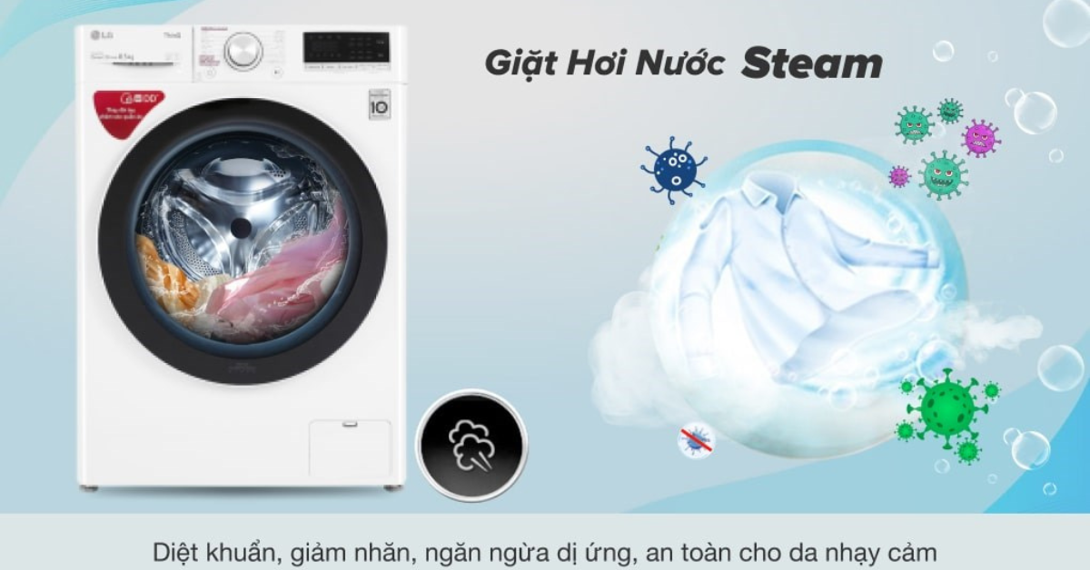 Hướng dẫn sử dụng Máy giặt LG AI DD Inverter 8.5 kg FV1408S4W