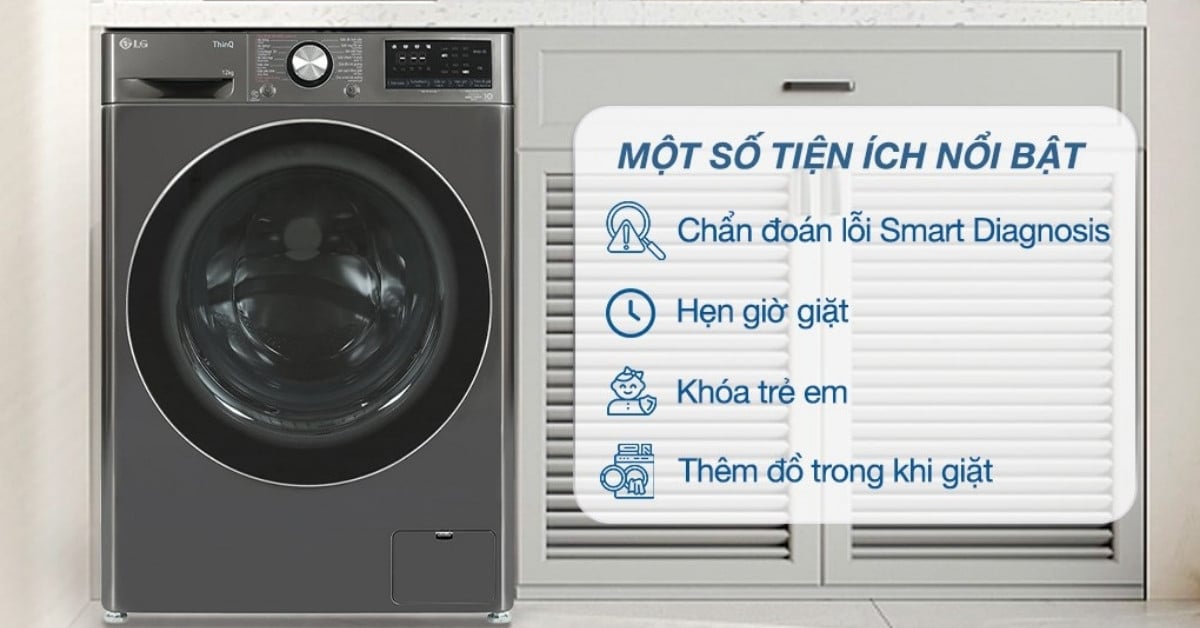 Máy giặt LG Inverter 12 kg FV1412S3PA