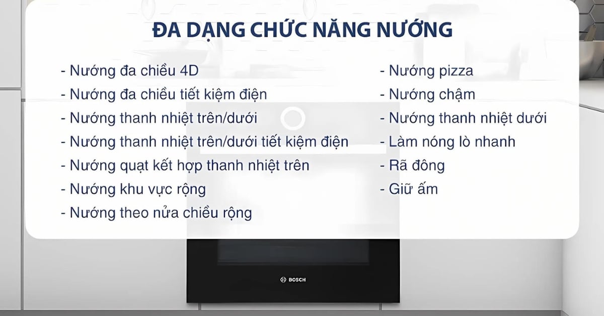 Đặc điểm nổi bật của Lò nướng Bosch HBG635BB1
