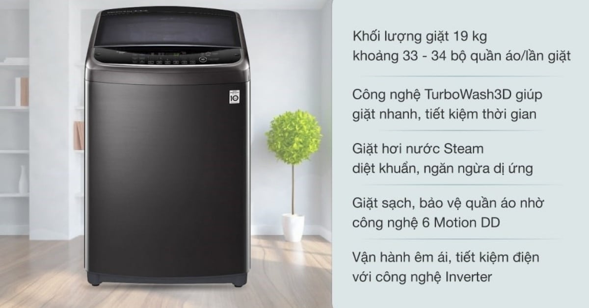 Máy giặt LG TurboWash3D Inverter 19 kg TH2519SSAK