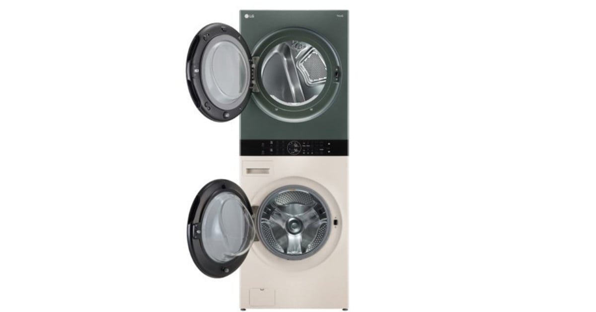 Máy giặt sấy LG WashTower Inverter giặt 21kg/ sấy 16kg WT2116SHEG