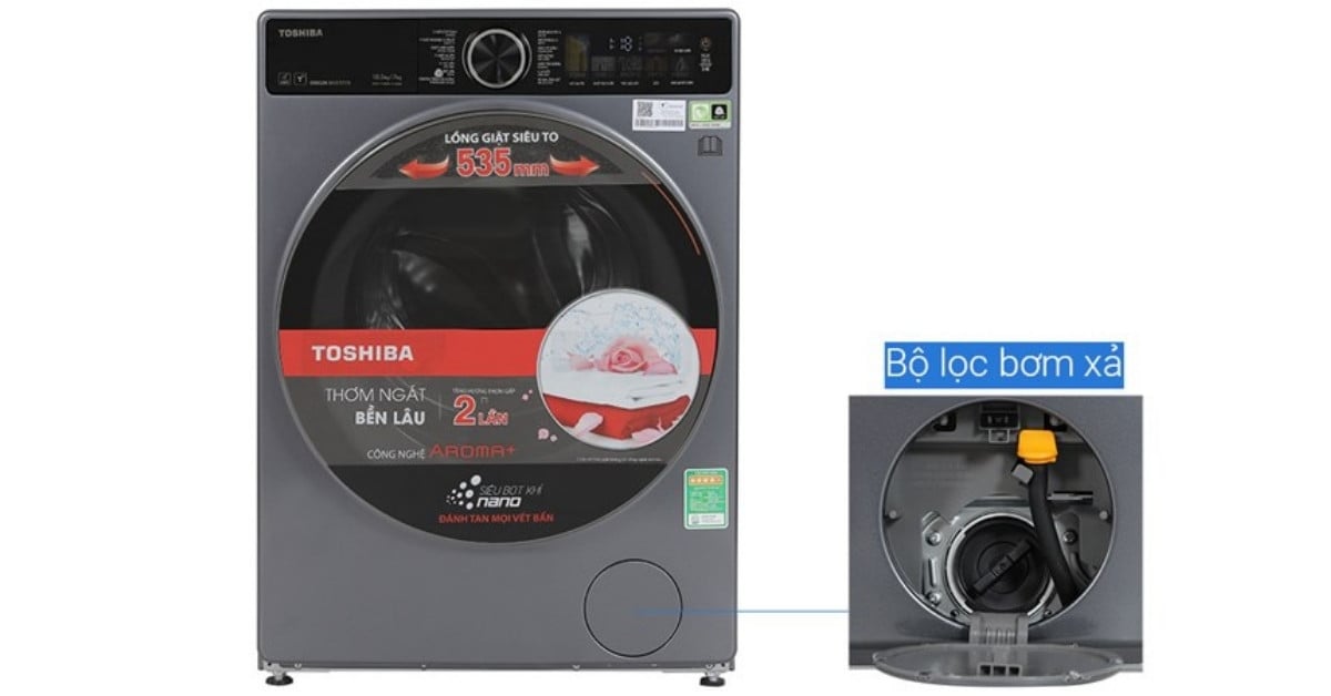 Máy giặt sấy Toshiba TWD-T25BZU115MWV (MG)