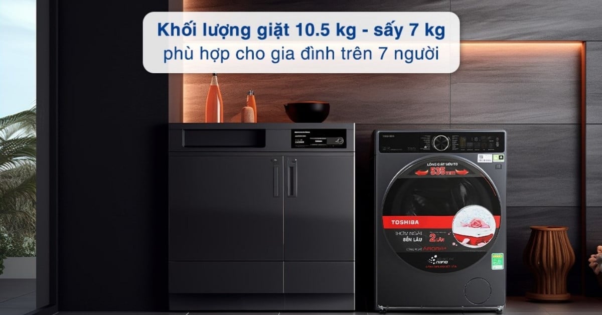 Máy giặt sấy Toshiba TWD-T25BZU115MWV (MG)