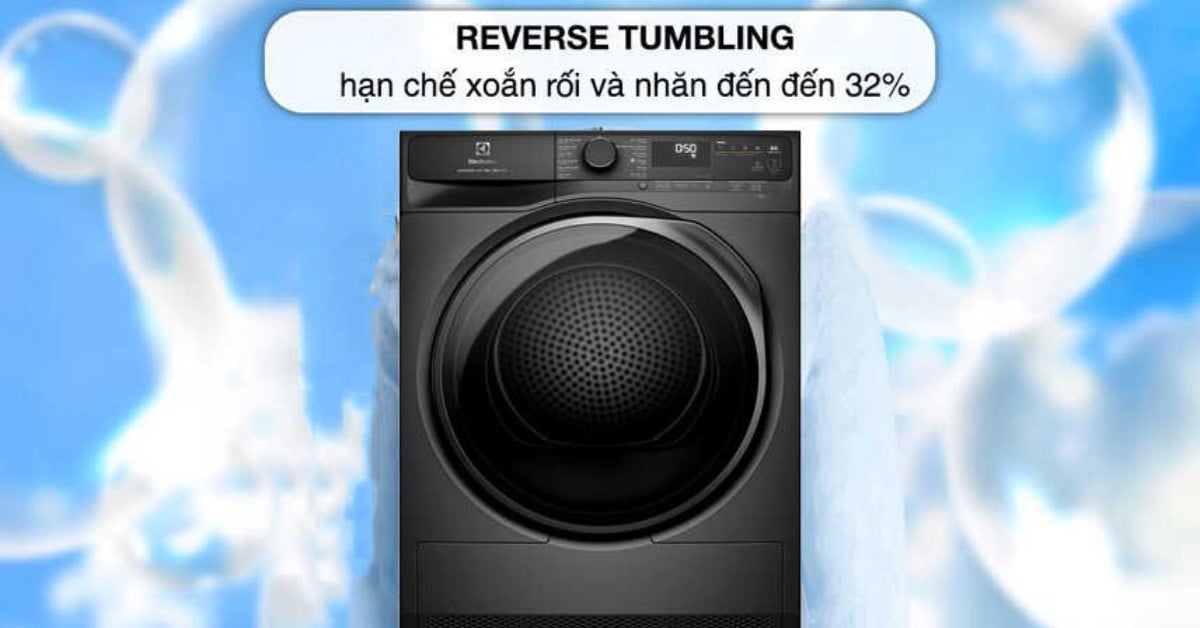 Máy sấy bơm nhiệt 9kg Electrolux EDH903R7SC