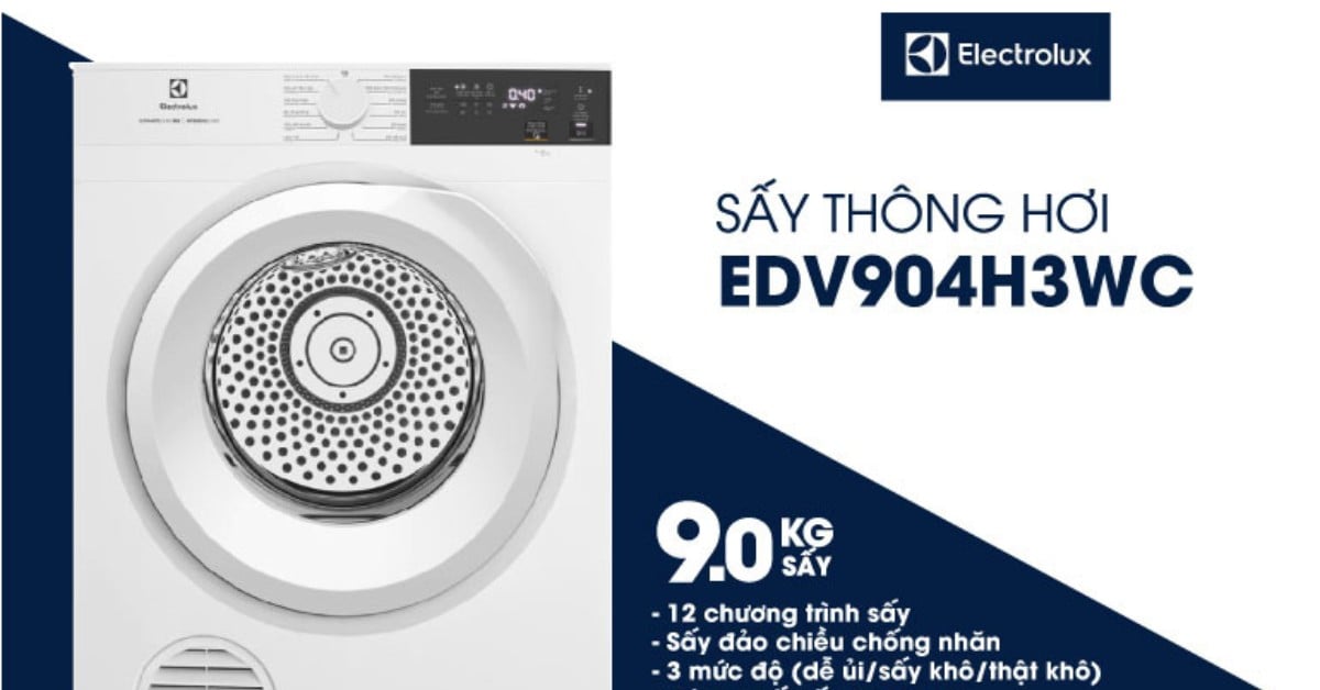 Máy sấy thông hơi Electrolux EDV904H3WC 9kg