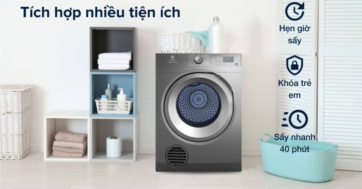 Máy sấy thông hơi Electrolux EDS854N3SB 8.5kg