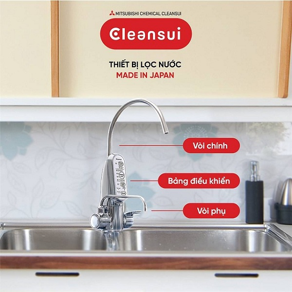 Cấu tạo máy lọc nước điện giải ion kiềm Cleansui EU301