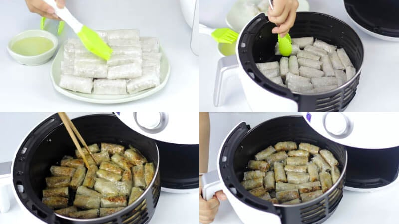 Cách chiên chả giò bằng nồi chiên không dầu