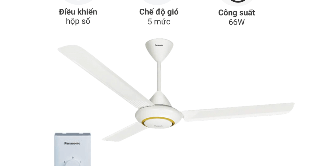 Đặc điểm nổi bật của Quạt trần hộp số nổi Panasonic F60MZ2 White