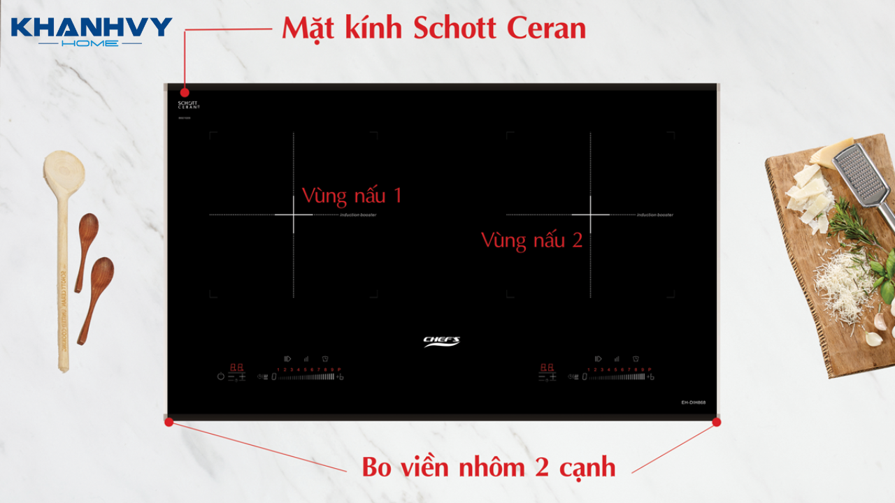 Bếp điện từ Chefs EH-DIH868 có nhiều tính năng nổi bật