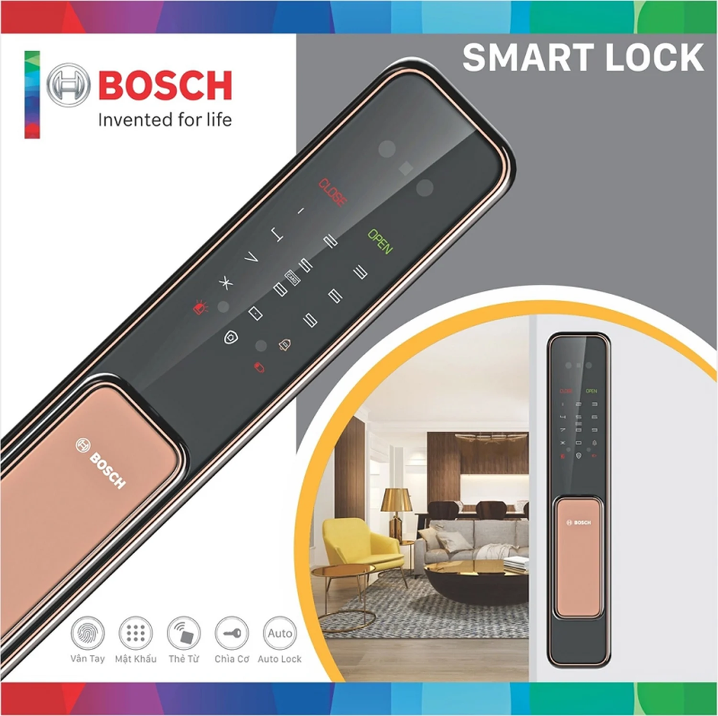Đặc điểm nổi bật của Khóa điện tử Bosch GD.EL600B (C) EU Amber Gold