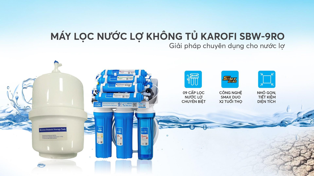 Đặc điểm nổi bật của Máy lọc nước lợ Karofi SBW-9RO