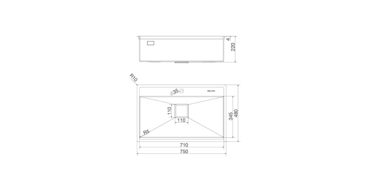 Chậu rửa Malloca MS 6302T