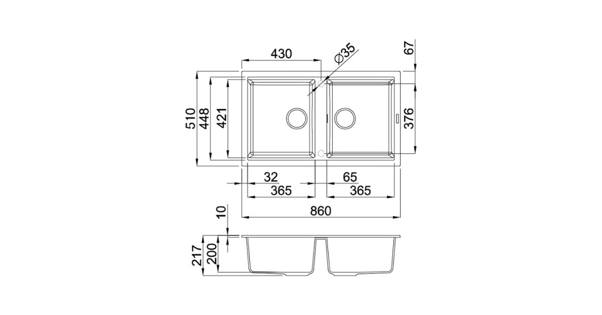 Chậu rửa chén Malloca NERO G-45040