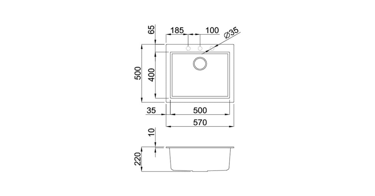 Chậu rửa chén Malloca NERO G-10540