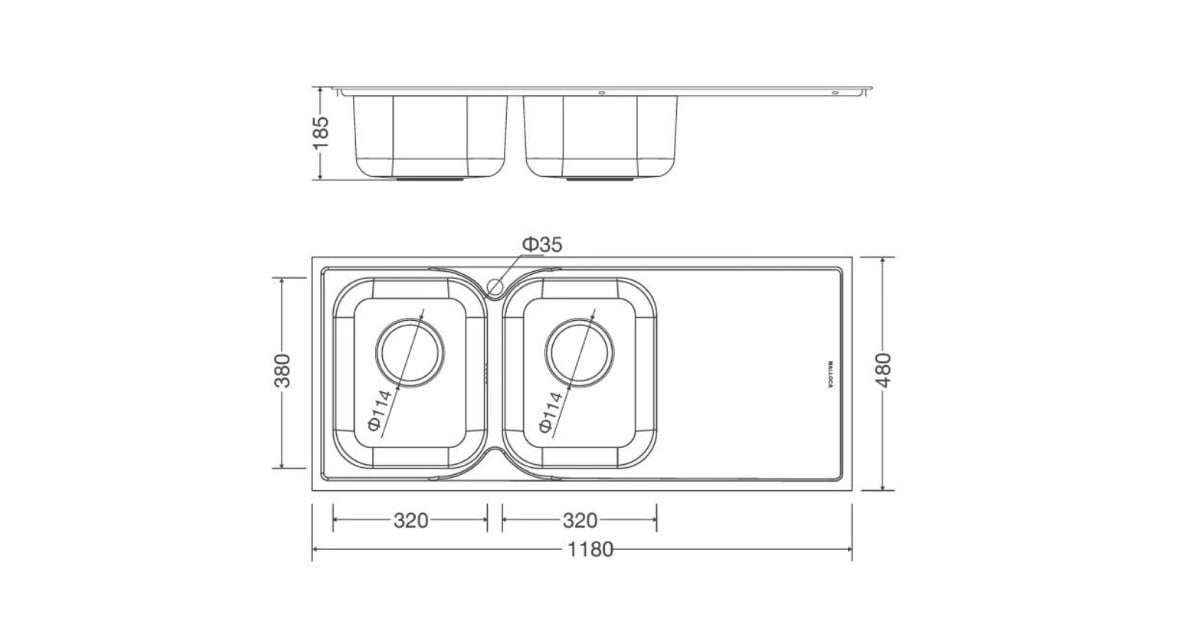 Chậu rửa chén Malloca MS 2076E
