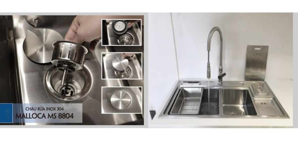Chậu rửa chén Malloca MS 8804