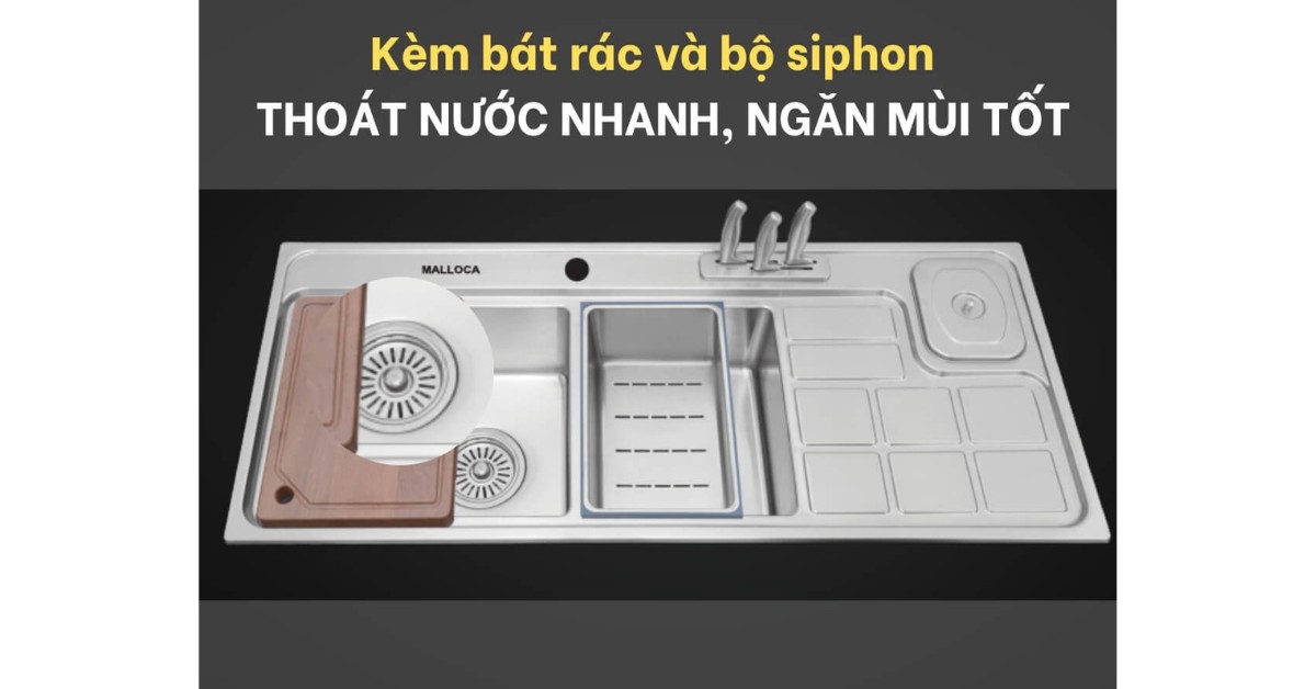 Chậu rửa chén Malloca MS 8817